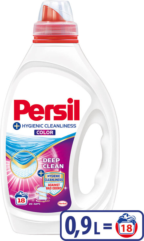 Гель для прання PERSIL Колор Нейтралізація запаху, універсальний, автомат, 0,9л